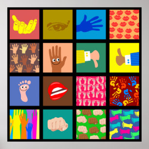 Poster Papier peint de tuile d'anatomie