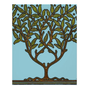 Poster Papier peint frise d'arbre de William Morris