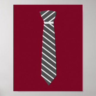 Poster Papier peint pour la nurserie avec une cravate gri