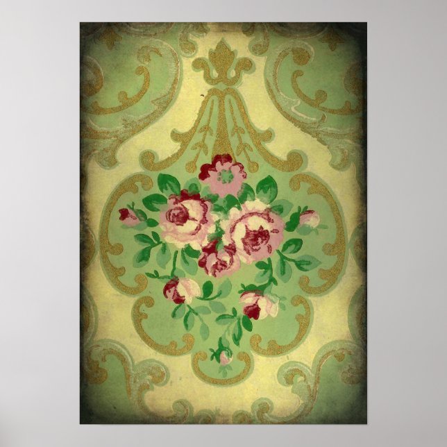 Poster Papier peint vintage (Devant)