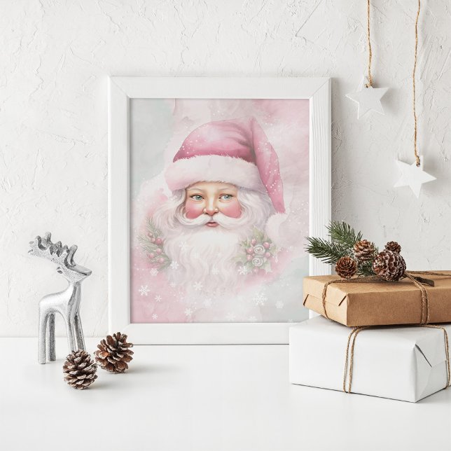 Poster papier Shabby Chic Santa Claus (Créateur téléchargé)