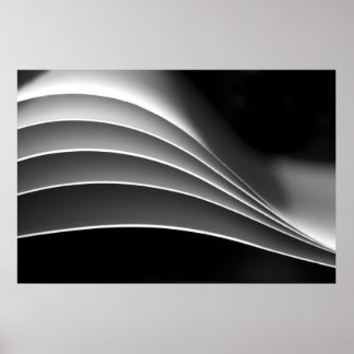 Poster Papier, une vue différente - noir & blanc abstrait
