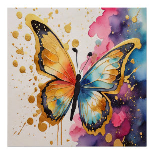Poster Papillon Coloré