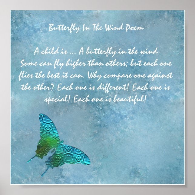 Poster Papillon Dans Le Vent (Devant)