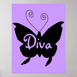 Poster Papillon Diva