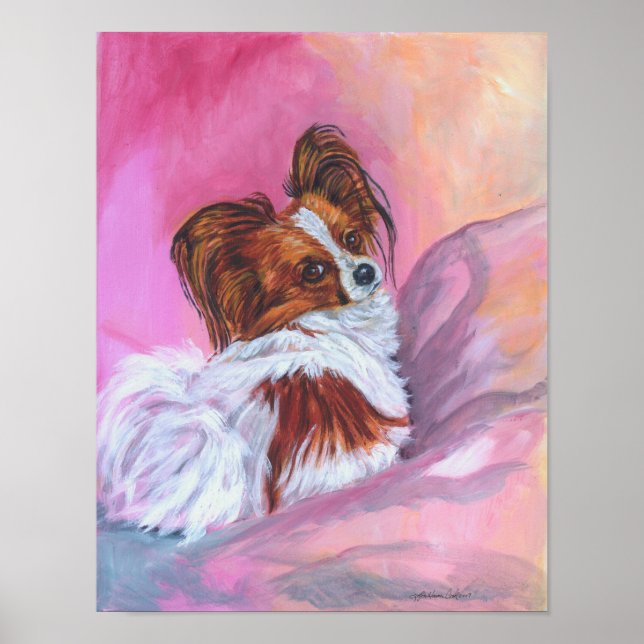 Poster Papillon Dog art Wall Imprimer (Devant)