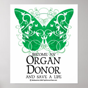 Poster Papillon donneur d'organe