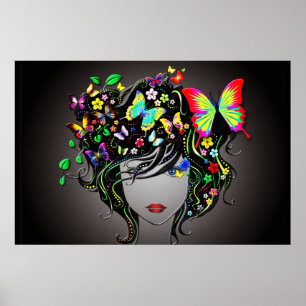 Poster Papillon Girl 1