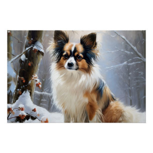 Poster Papillon Laisser neiger Noël