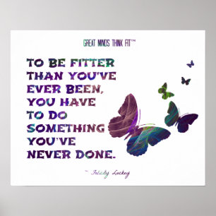 Poster Papillon pour fitness et santé fragile 005