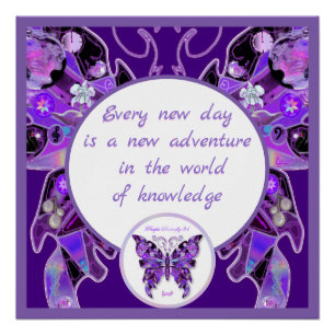 Poster papillon pourpre