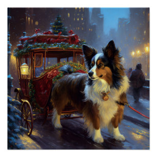 Poster Papillon Saison des Fêtes de Noël