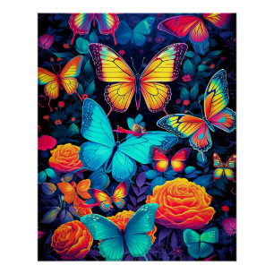 Poster Papillons noirs