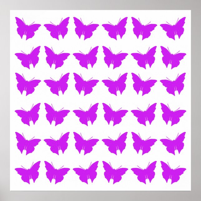 Poster Papillons Purple Bold (Devant)