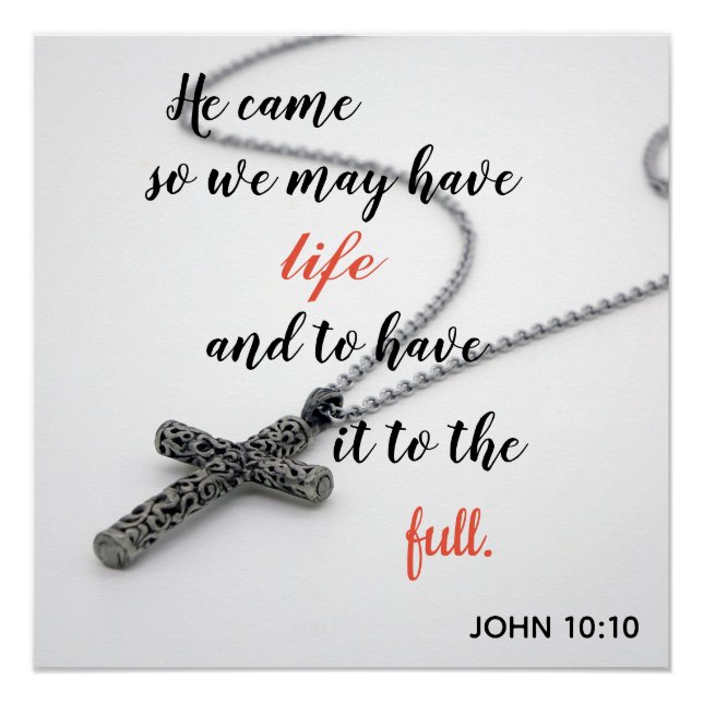 Poster Pâques, Citation Religieuse. (Devant)