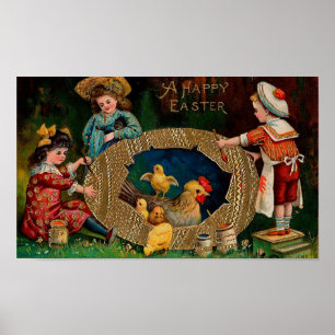 Poster Pâques Vintages de Pâques