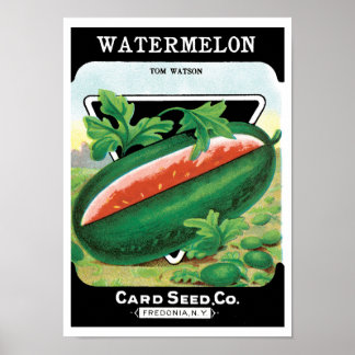 Poster Paquet de semences vintage Art Étiquette, Fruits d