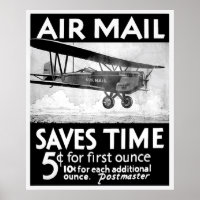Poster par courrier aérien - Vintage