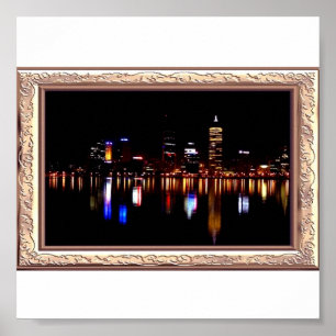 Poster Par nuit reflète l'impression