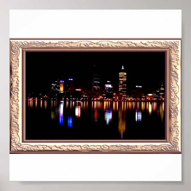 Poster Par nuit reflète l'impression (Devant)