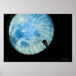 Poster Parachute : Homme sur Lune