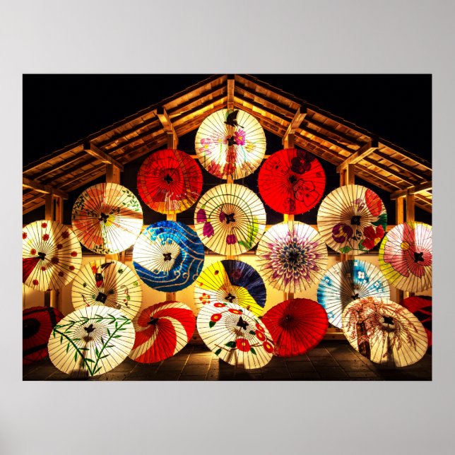 Poster parapluie japonais (Devant)