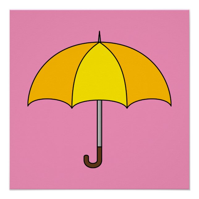 Poster Parapluie jaune (Devant)