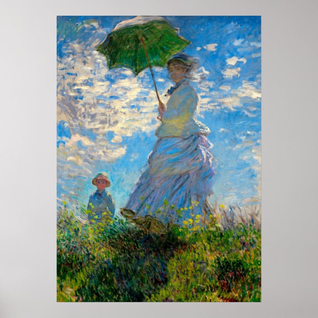 Poster Parasol Monet Femme Impressionnisme (Devant)
