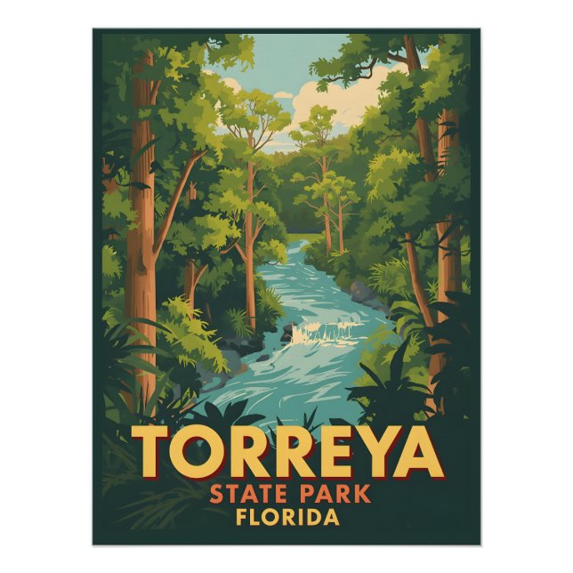 Poster Parc d'État de Torreya - Floride  (Devant)