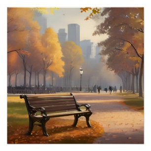 Poster Parc en automne
