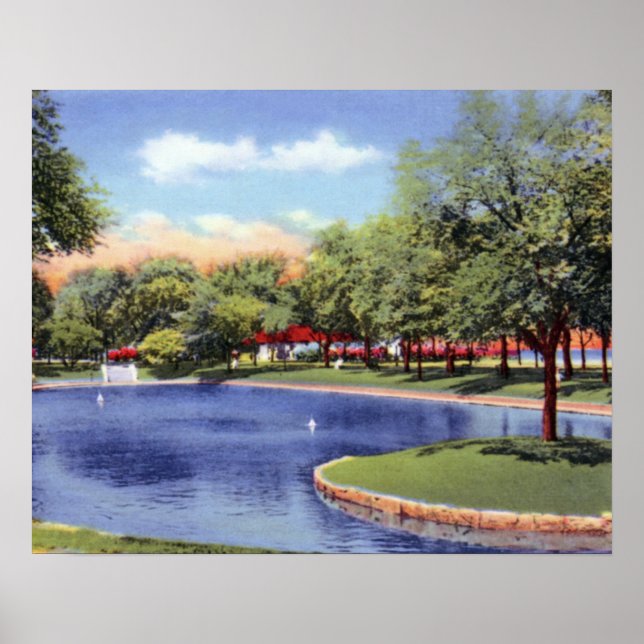 Poster Parc Front Lake de la lagune de l'Illinois Evansto (Devant)