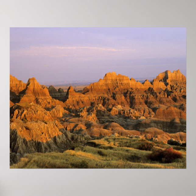 Poster Parc national de Badlands dans le Dakota du Sud (Devant)