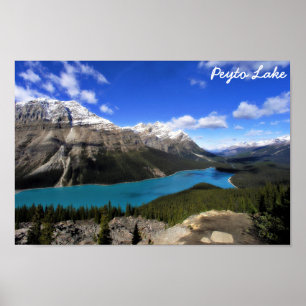 Poster Parc national de lac Peyto, Banff, Canadien les