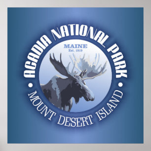Poster Parc national de l'Acadie (orignal)