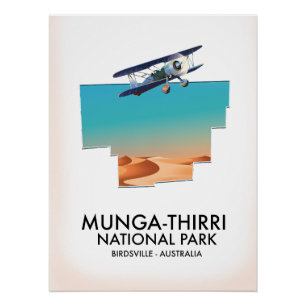 Poster Parc national de Munga-Thirri Birdsville Australie