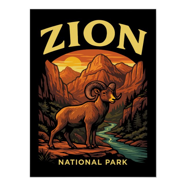 Poster Parc national de Zion (Devant)