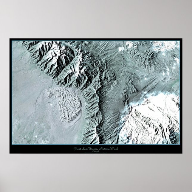 Poster Parc national des Great Sand Dunes, satellite du C (Devant)