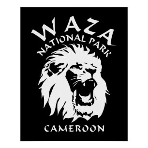 Poster Parc National Des Lions De Waza - Cameroun