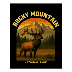 Poster Parc national des Rocheuses