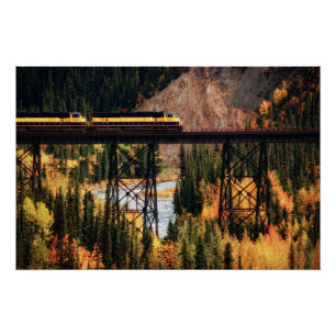 Poster Parc national et conserve Etats-Unis Alaska de