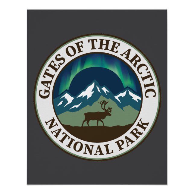 Poster Parc national Gates of the Arctic (Devant)