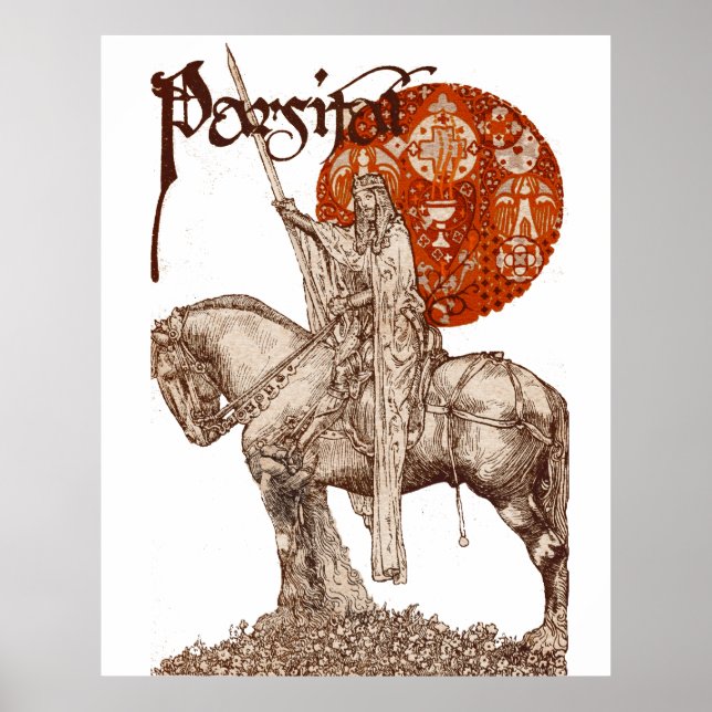 Poster PARCIFAL EN QUÊTE DE SAINTE GRAINE Noir Blanc Roug (Devant)