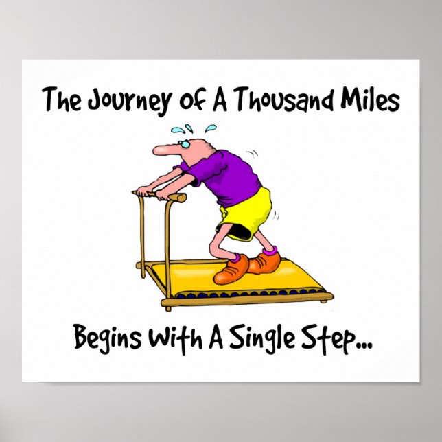 Poster Parcours De Mille Miles - Motivation Pour L'Exerci (Devant)