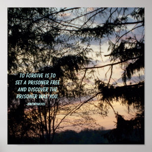 Poster Pardonner, c'est libérer un prisonnier...Poster