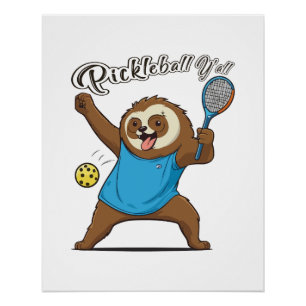 Poster Paresseux de Pickleball T- Pickleball à vous tous