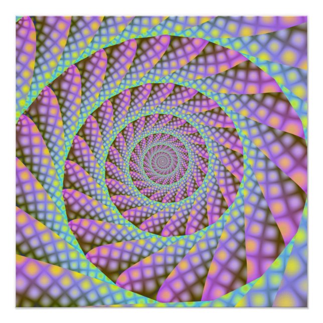 Poster parfait Dotty Spiral Zazzle (Devant)