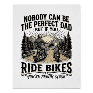 Poster Parfait Papa Vélo Vélos Vintage Chemise Biker Desi