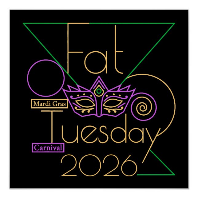 Poster Parfait pour Mardi Gras 2026 (Devant)