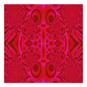 Poster parfait Red Vibrant Swirl