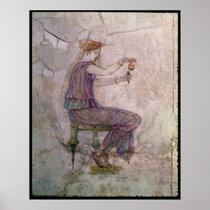 Poster Parfum se renversant de femme dans une fiole